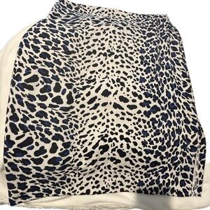 Worthington Animal Print Skirt in Black and Blue